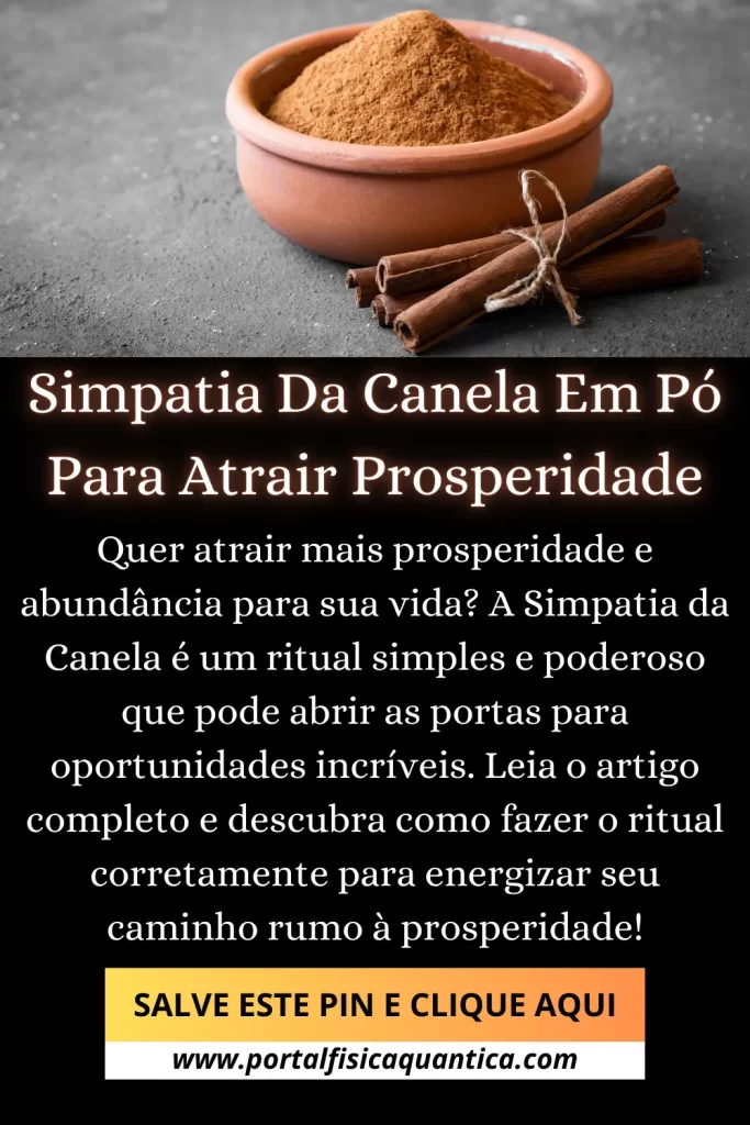 simpatia da canela