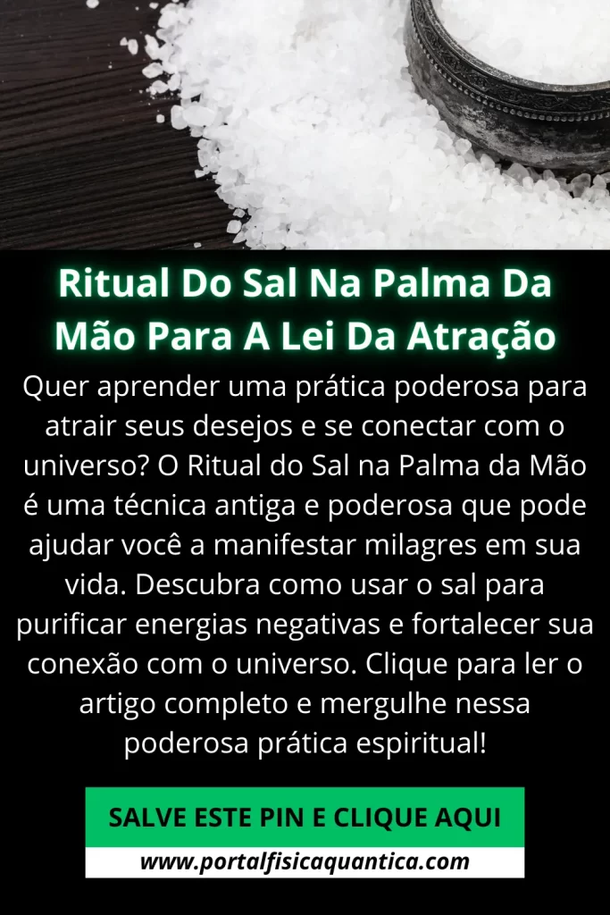 Ritual Do Sal Na Palma Da Mão